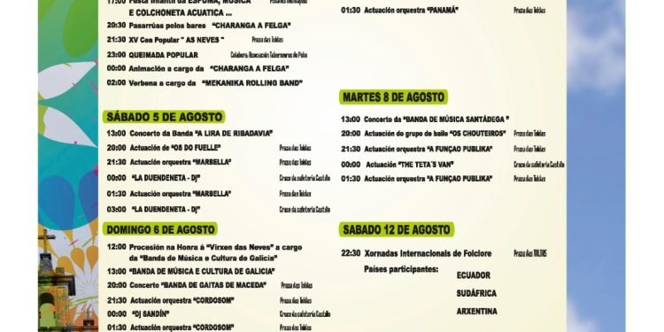 FESTAS DAS NEVES 2023