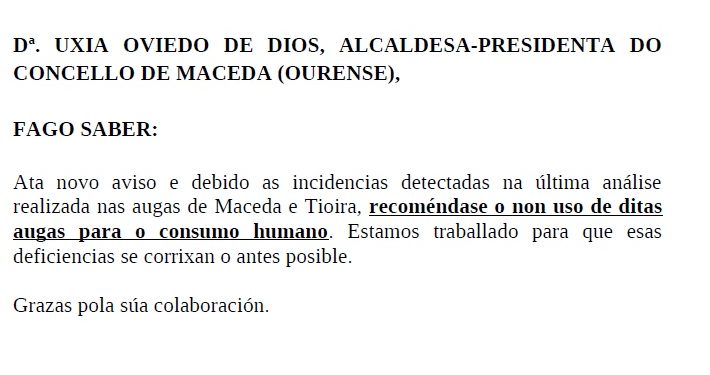 BANDO CONCELLO DE MACEDA