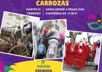 Maceda 13 feb 24 DESFILE DE COMPARSAS E CARROZAS