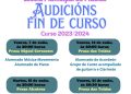 Audicións de finde Curso na ESOCLA DE MUSICA