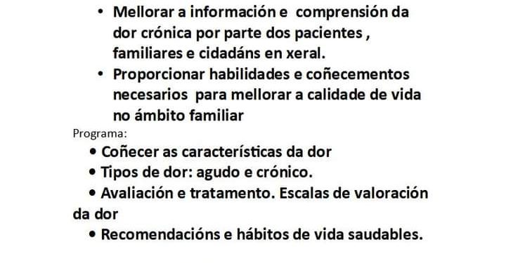 Curso de Manexo da DOR Cronica en Maceda