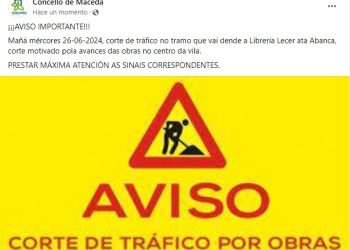 Cortes de tráfico en Maceda